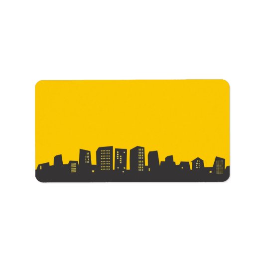 CITYSCAPE Bar Bat Mitzvah Do-it-yourself-Etikett Adressaufkleber (Vorne)