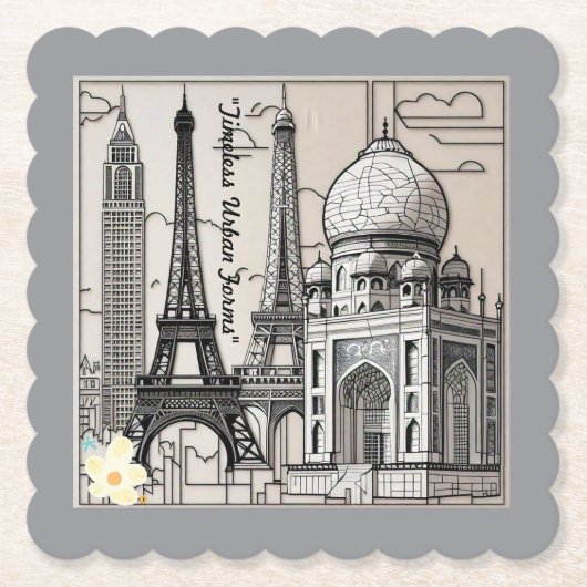 "Cityscape Clarity" Untersetzer (Vorderseite)