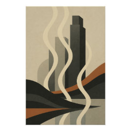 Cityscape Fumé - Ville Art Deco Poster
