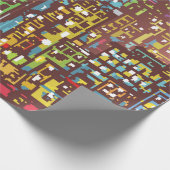 Cityscape hand drawn illustrationart,street,city,s geschenkpapier (Ecke)