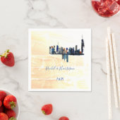 Cityscape London Mainted Landscape Wedding Serviette (Beispiel)