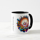 "Cityscape Musical Flow" Tasse (VorderseiteRechts)