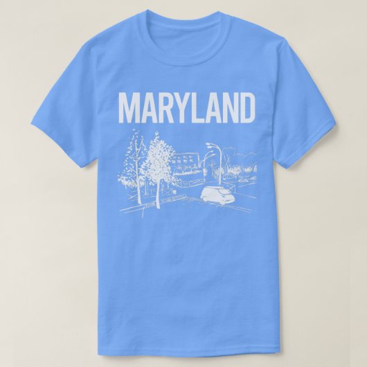 Cityscape Sketch Maryland T-Shirt (Design vorne)