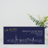 Cityscape Speichern Sie die Daten - Anpassbar! Save The Date (Stehend Vorderseite)