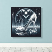 CityScape, Stilettos und Diamonds Leinwanddruck (Insitu (Holzboden))