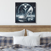 CityScape, Stilettos und Diamonds Leinwanddruck (Insitu (Schlafzimmer))