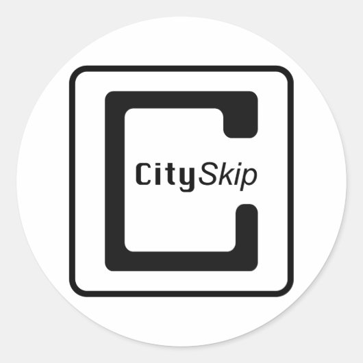 CitySkip Round-Sticker Runder Aufkleber (Vorderseite)