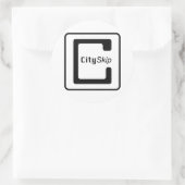 CitySkip Round-Sticker Runder Aufkleber (Tasche)