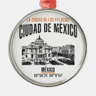 Ciudad de México Ornament Aus Metall