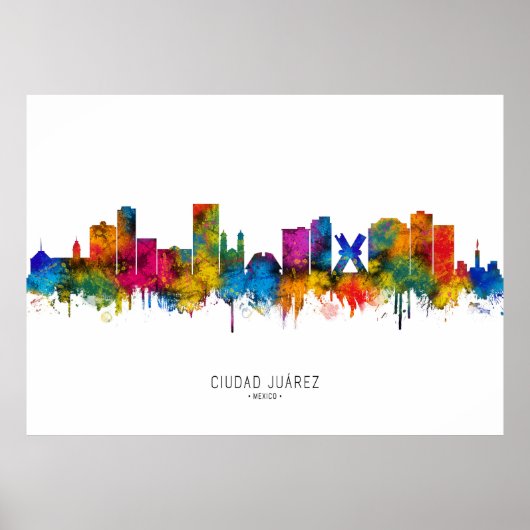 Ciudad Juárez Mexico Skyline Poster (Vorne)