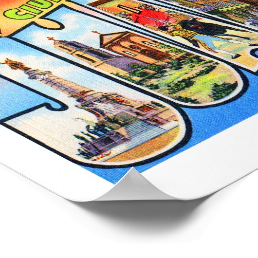 Ciudad Juarez Old Mexico Poster (Ecke)