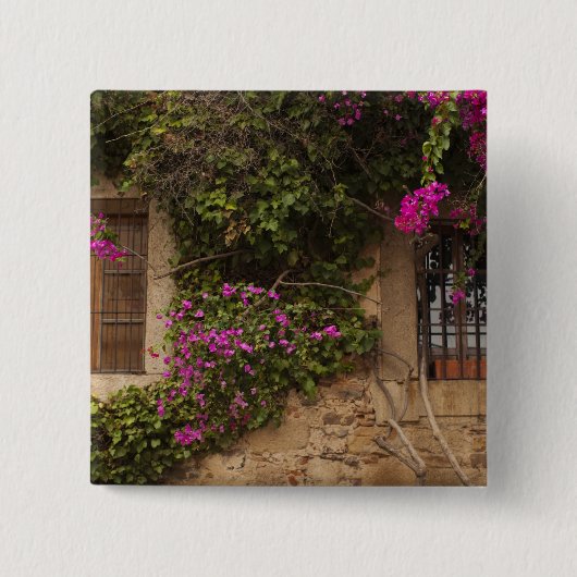 Ciudad Monumental, mit Blumen bedeckte Gebäude Button (Vorderseite)