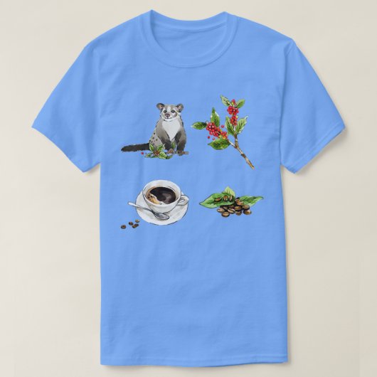Civet Luwak Coffee Set T-Shirt (Design vorne)