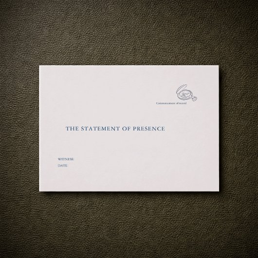 Civil Ceremony Courthouse Wedding Witness Begleitkarte