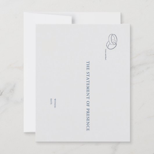 Civil ceremony registry Wedding Notecards  (Vorderseite)