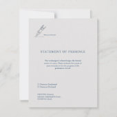 Civil Ceremony Registry Wedding Response Card RSVP Karte (Vorderseite)