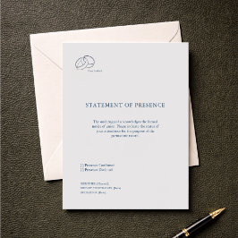 Civil Ceremony RSVP Card – Registry Wedding  Karte