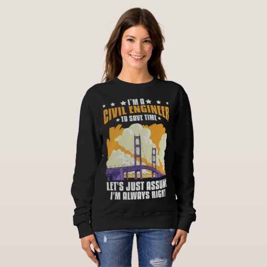 Civil Engineer Bridge Builder Engineering Student Sweatshirt (Vorne ganz)