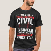 Civil Engineer Bridge Builder Engineering Student T-Shirt (Vorderseite)