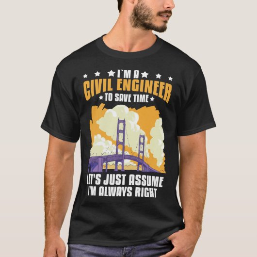 Civil Engineer Bridge Builder Engineering Student T-Shirt (Vorderseite)