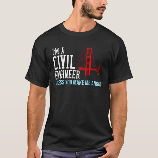 Civil Engineer Bridge Engineering T-Shirt (Vorderseite)