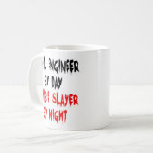 Civil Engineer Zombie Slayer Joke Kaffeetasse (Vorderseite Links)