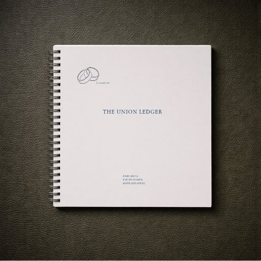 Civil Registry Ceremony Ledger-Non traditional Notizblock