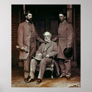 CIVIL WAR GENERAL LEE and STAFF 1865 Poster