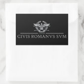 Civis Romanus Sum (CIVIS ROMANVS SVM) Rechteckiger Aufkleber (Tasche)