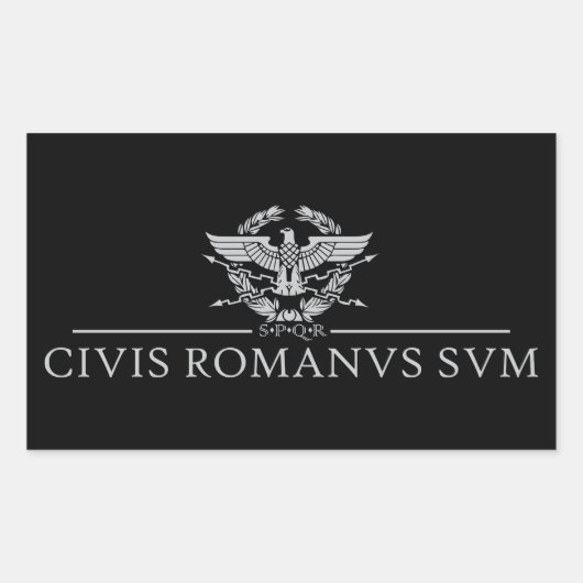 Civis Romanus Sum (CIVIS ROMANVS SVM) Rechteckiger Aufkleber (Vorderseite)