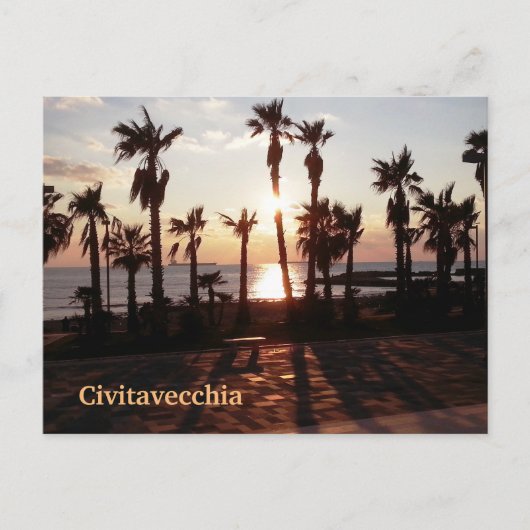 Civitavecchia Sunset Postkarte (Vorderseite)