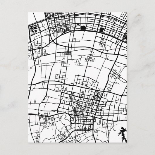Cixi China Stadtplan Postkarte (Vorderseite)