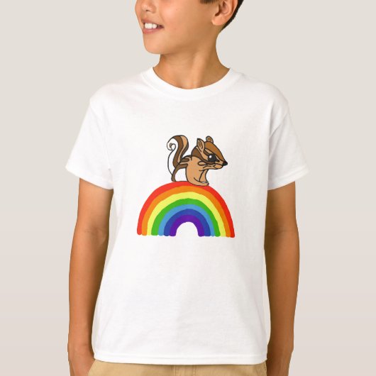 CJ-, Chipmunk-und Regenbogen-Shirt T-Shirt (Vorderseite)