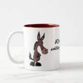 CJ-, störrische Maultier-Tasse Zweifarbige Tasse (Links)