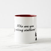 CJ-, störrische Maultier-Tasse Zweifarbige Tasse (Mittel)