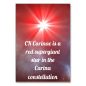 CK Carinae Tischnummer (Rückseite)