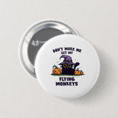 Ck Cat Halloween - Bring mich nicht zum fliegenden Button (Vorne & Hinten)