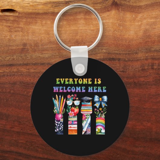 CK in der Schule Jeder ist hier willkommen zum Leh Schlüsselanhänger (Vorderseite)