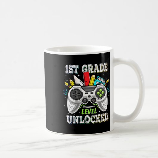 Ck To School 1st Grade Level Unlocked Gamer Kids B Kaffeetasse (Rechts)