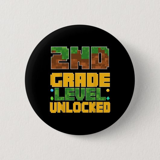 Ck To School 2nd Grade Boys Gamer First Day Second Button (Vorderseite)