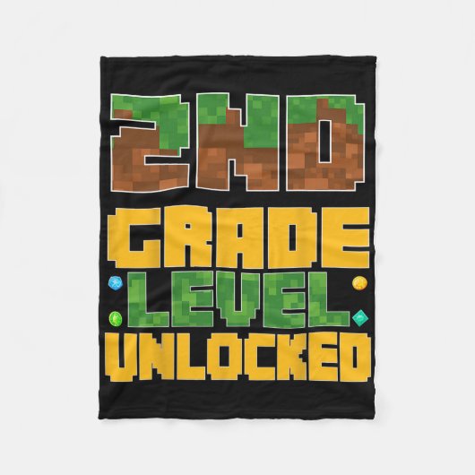Ck To School 2nd Grade Boys Gamer First Day Second Fleecedecke (Vorderseite)