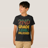 Ck To School 2nd Grade Boys Gamer First Day Second T-Shirt (Vorne ganz)