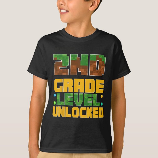 Ck To School 2nd Grade Boys Gamer First Day Second T-Shirt (Vorderseite)