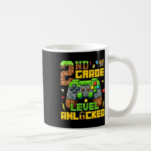 Ck To School 2nd Grade Gamer First Day Second Grad Kaffeetasse (Rechts)
