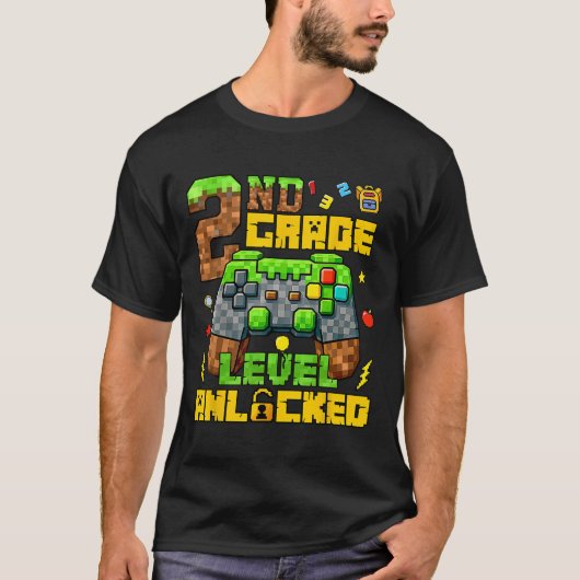 Ck To School 2nd Grade Gamer First Day Second Grad T-Shirt (Vorderseite)