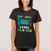 Ck To School 2nd Grade Level Unlocked Gamer Kids B T-Shirt (Vorderseite)