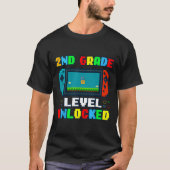 Ck To School 2nd Grade Level Unlocked Gamer Kids B T-Shirt (Vorderseite)