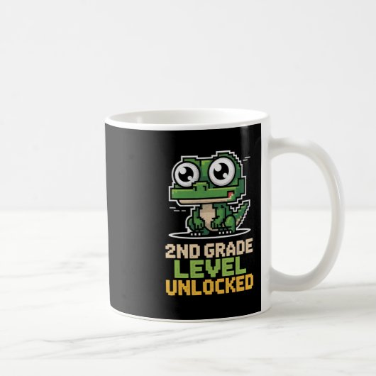 Ck To School 2nd Grade Lizard Gamer Second Level U Kaffeetasse (Rechts)