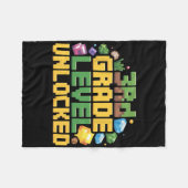 Ck To School 3rd Grade Boys Gamer First Day Of Thi Fleecedecke (Vorderseite (Horizontal))