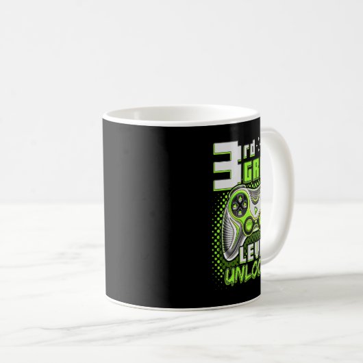 Ck To School 3rd Grade Boys Gamer First Day School Kaffeetasse (VorderseiteRechts)